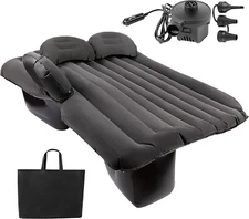 Inflatable Travel Car Mattress Air Bed Back Seat Sleep Rest Mat 2 Pillow Pump