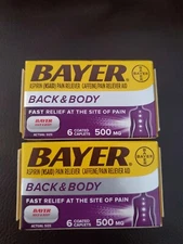 LOT OF 2- Back & Body Fast Relief At The Site Of The PainAspirin - 500mg, 6 Ct