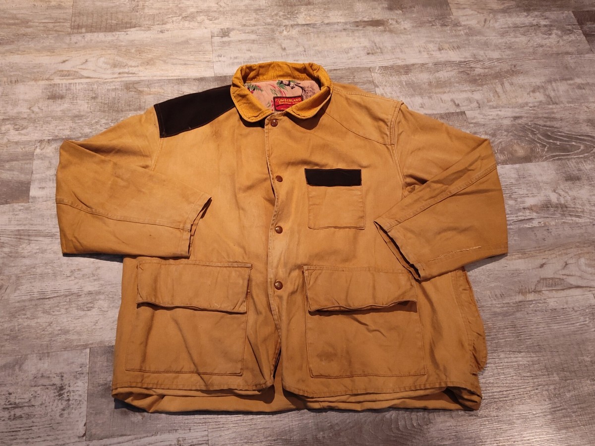 Vintage CUMBERLAND TAPATCO Canvas Hunting Fishing Jacket XL Bird