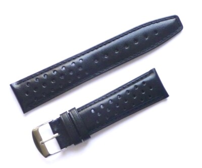20mm,22mm Perforated Sports Genuine Leather Watch Band Strap fits TAG Heuer