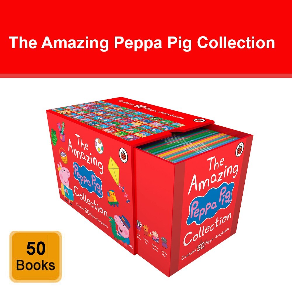The Amazing Peppa Pig Collection 50 Books Box Set By Ladybird Red