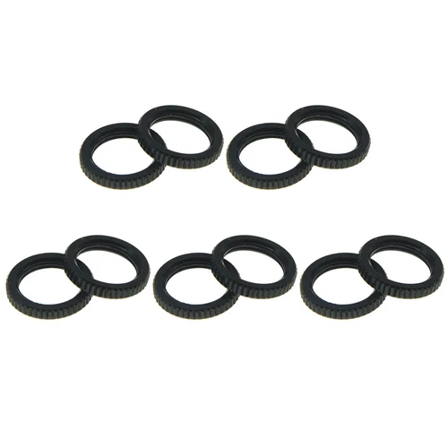 10x USA Spec 15/32" Fine Knurled Guitar Toggle Switch Nut For Switchcraft Black