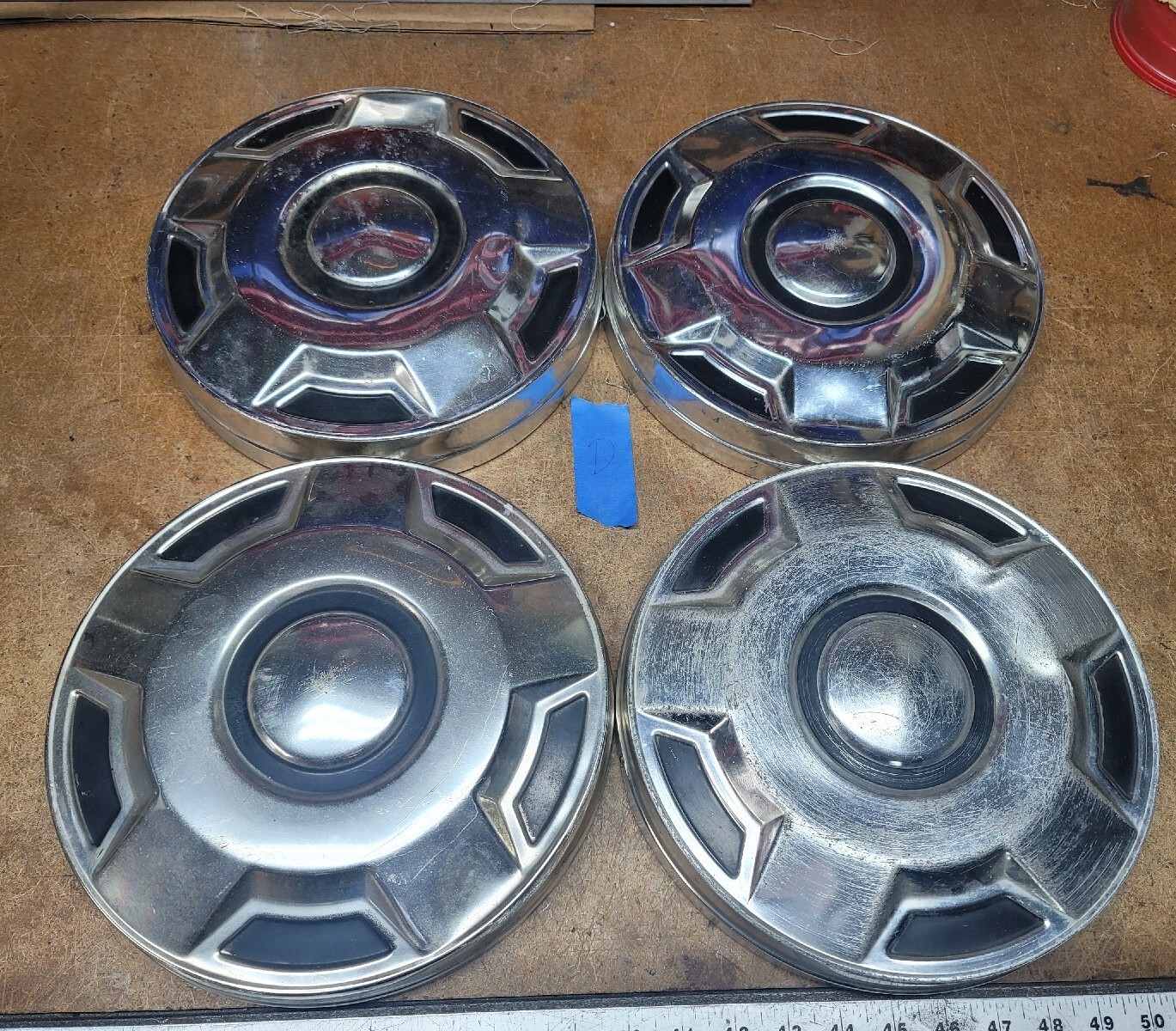 1976-1991 Ford F-150 & E-150 OEM Dog Dish Hubcap Set of 4