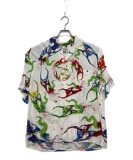 WACKO MARIA NECK FACE HAWAIIAN ALOHA SHIRT sizeXL (US L) RAYON WHT  USED