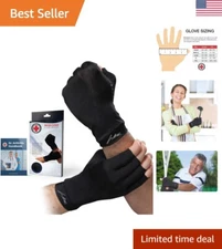 Premium Arthritis Compression Gloves - Complete Guide, Symptom Relief - Medium