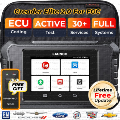 LAUNCH Creader Elite 2.0 for GM Diagnostic Tool Scanner Key Coding Active Test