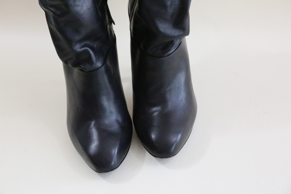 靴 ALEXANDER McQUEEN 00's Button Boots 319 Alexander McQueen Black Leather rED Lining Snap Button Boots