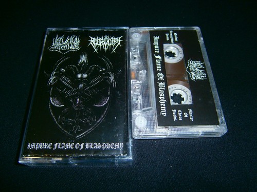 ET VERBI SATHANUS / RECRUCIFY - Impure Flame of Blasphemy. Split Tape - Picture 3 of 4