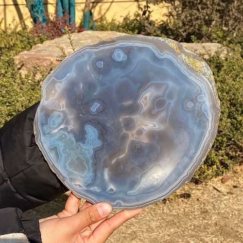 2.15LB Natural high-quality agate quartz cluster slice crystal mineral