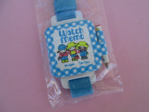 DE COLECCIÓN TRIPLE YAN YAN CINTA DE RELOJ MEMO HECHA EN JAPÓN AÑOS 80 COMO NUEVA AZUL - Imagen 2 de 3