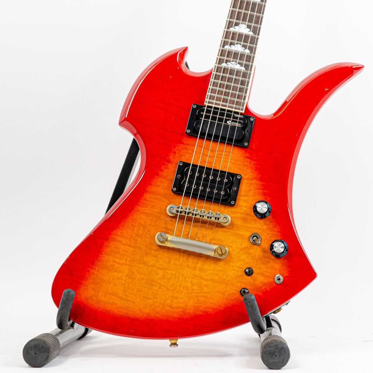 Burny MG Electric Guitar Mockingbird Shape Sunburst w Burny MG Electric Guitar Mockingbird Shape Sunburst w