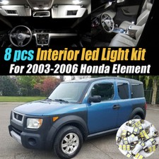 8pc Super White Car Interior Led Light Bulb Kit For 2003-2006 Honda Element
