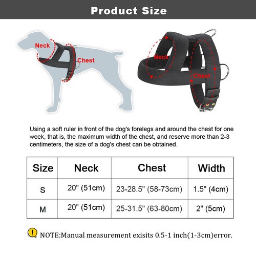 Dog Weight Pulling Harness for Pitbulls Training Adjustable Medium Large Vest - Picture 12 of 13