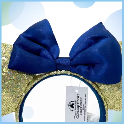 Authentic Disney 50 Year Celebration Sequin Minnie Ears with Blue Bow - NWT Disney | Accessories | Authentic Disney 5 Year Celebration  main image 4