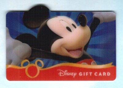 DISNEY Mickey Mouse ( 2006 ) Lenticular Die-Cut Gift Card ( $0