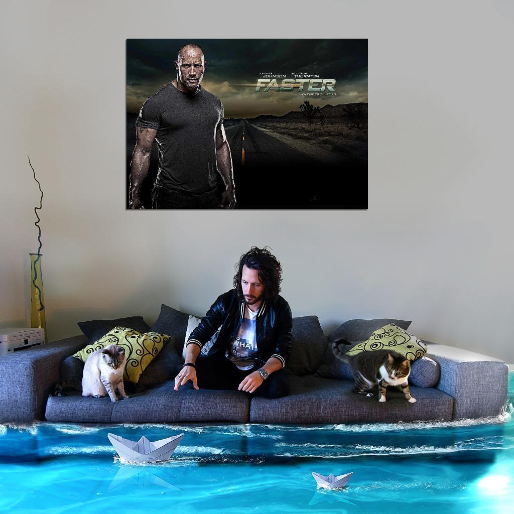 Dwayne Rock Johnson Pillow, Rock Dwayne Johnson Print