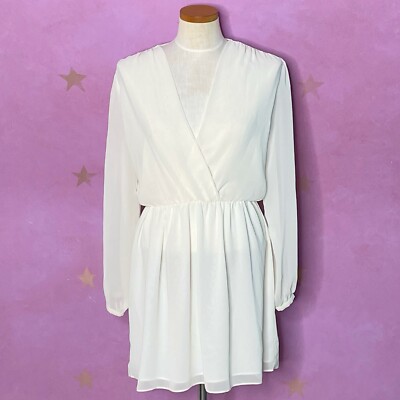 cream chiffon wrap dress Self-Tie Wrap Tiered Ruffle Midi Dress in Cream