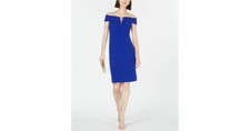 Vince Camuto Off-The-Shoulder Sheath Dress Royal 6