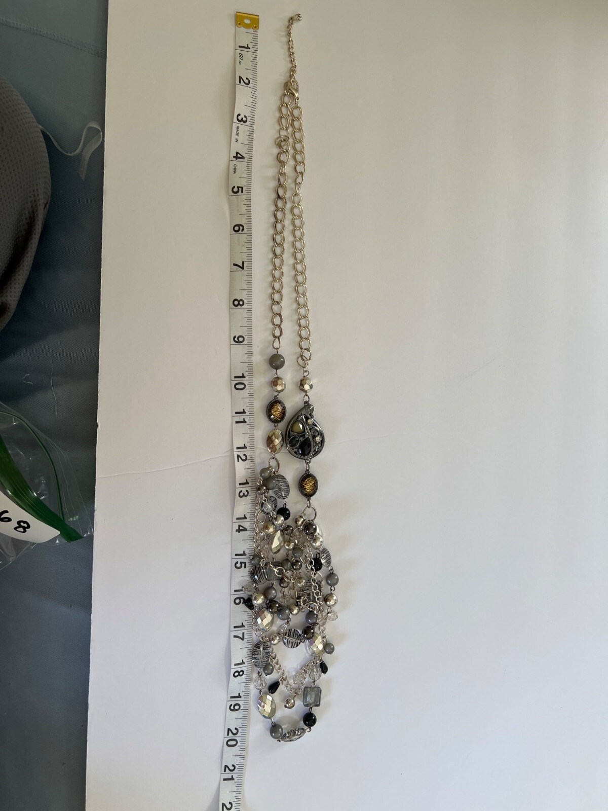 Multi-Layer Statement Necklace With Beads & Metal… - image 7