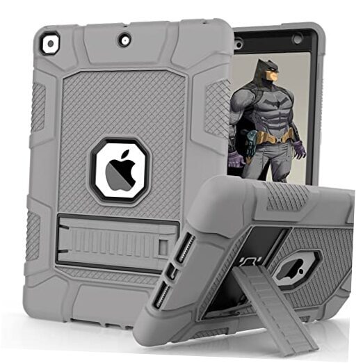 Protective Gray and Black Case for iPad 7th, 8th, 9th Gen-image