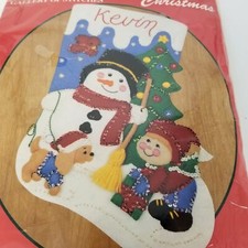 Frosty Snowman Stocking Felt Kit Bucilla 33187 Christmas Holiday Personalize