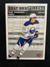 23-24 UD Series 1 Hockey Stat Box Fillers SB-19 Tage Thompson