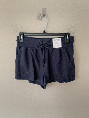 Cotton On Body Sz S Super Soft Ribbed Long Sleeve Top & Pocket Shorts Set Navy - Picture 2 of 10