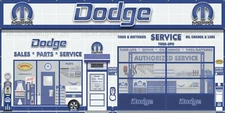 DODGE MOPAR DEALER PARTS SALES SERVICE SCENE WALL MURAL SIGN BANNER GARAGE ART