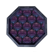 Rainbow Elephant Octagon Wooden Dice Tray, Rolling Tray D&D Tabletop Board Games