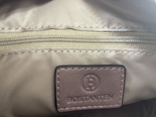 Bostanten Womens LILAC Leather Double Zipper Crossbody Purse Size Small, NEW - Picture 8 of 12