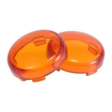 2pcs Motorcycle Turn Signal Light Lens Cover for Harley-Davidson XL883 Yellow