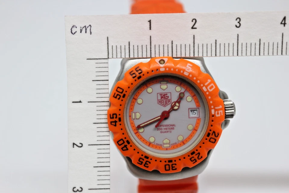[EXC+5] TAG HEUER Formula 1 373.508 28mm Orange Date Ladies Quartz Watch JAPAN - Image 3 of 4