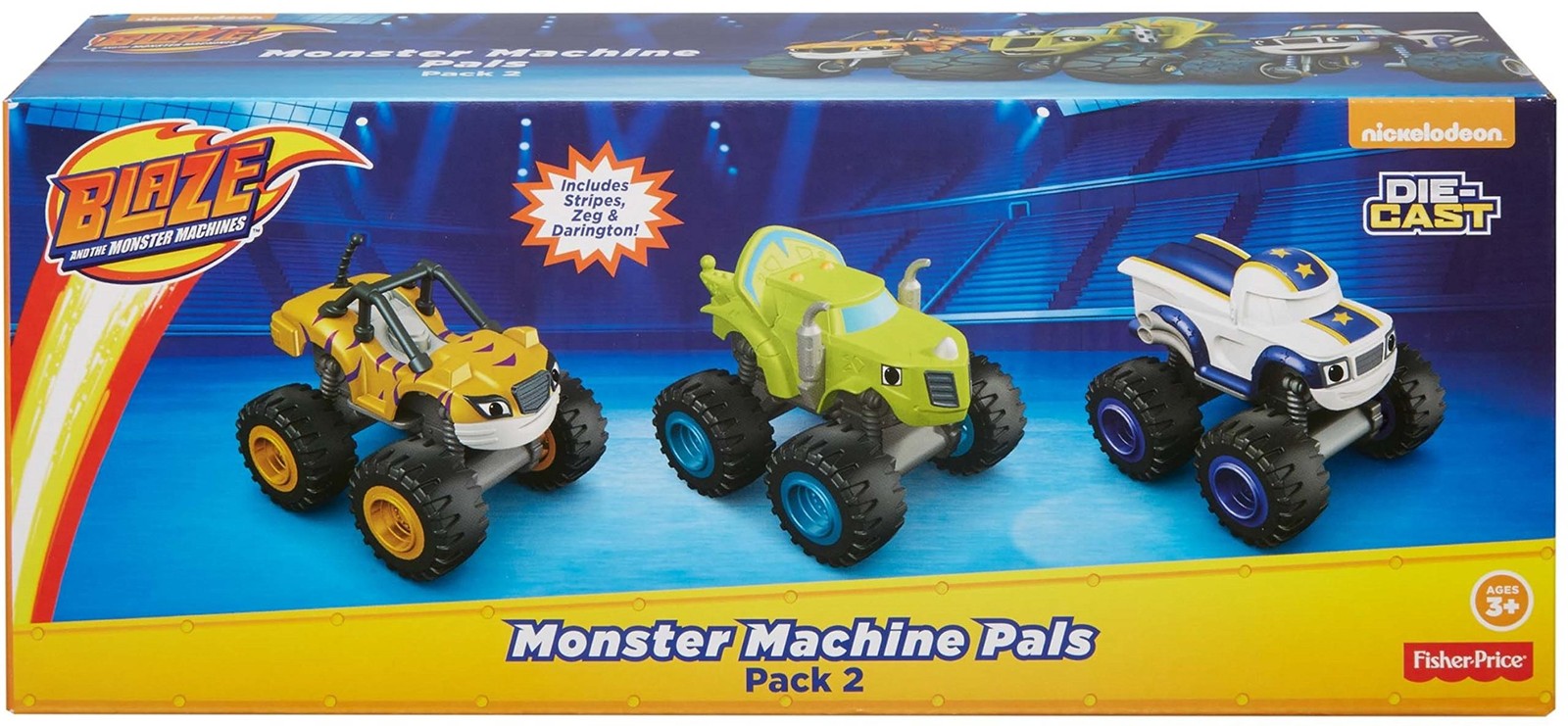Fisher-Price Nickelodeon Blaze & The Monster Machines, 3 Pack Die-Cast Pack #2