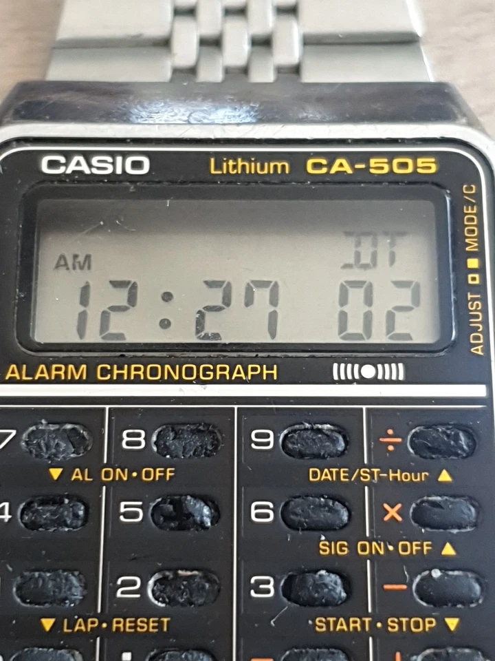 ANCIENNE MONTRE CASIO  CA 505 CALCULATRICE MODULE - Photo 4/4