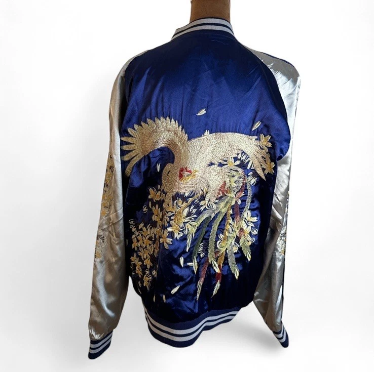 NWT Opening Ceremony Hyden Yoo Zip Up Bomber Jacket Satin Standard Issue Size L - Image 2 of 4