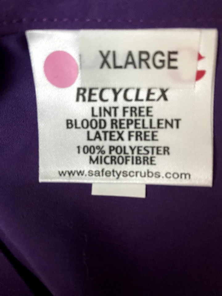 Blusa Médica Recyclex Unisex Púrpura Talla XL Nueva sin Etiquetas Foto 3 de 3