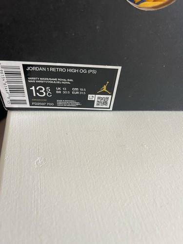 Nike Air Jordan 1 Retro High OG PS Reverse Laney Kinder Größe 13,5c FD2597-700 - Bild 8 von 8