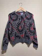 Vintage Le Tigre Crewneck Knit Sweater Men  s Medium 90s