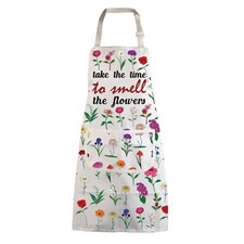 Floral Kitchen Gardening Apron With Pockets Plant Lady Florist Gift For Mom