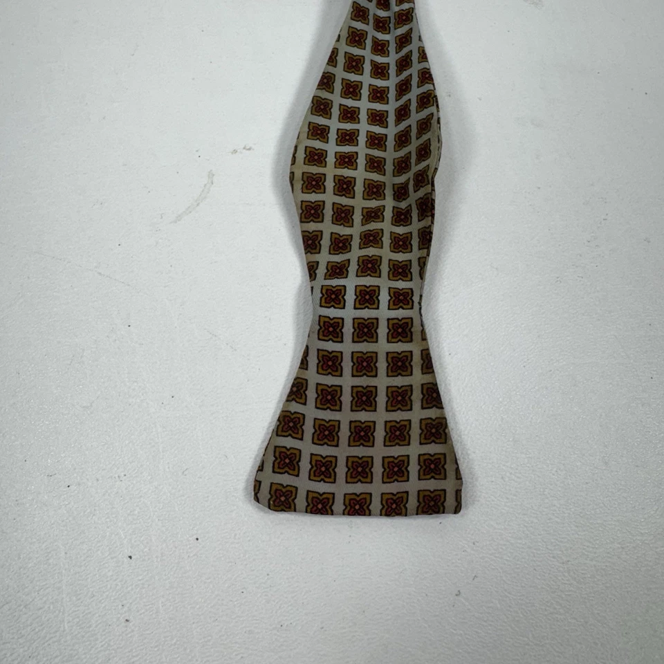 Estampado floral azul y marrón ajustable talla única Rivertz of Boston vintage Foto 4 de 4