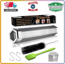 Smoke Tube for Pellet Smoker, 12'' Smoker Tube for Pellet Grill - Hot or Cold...