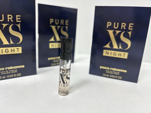 Paco Rabanne XS Pure Night 3pk Booklet Eau de Parfum 1.5ml Spray Vials NEW *READ - Foto 7 di 7