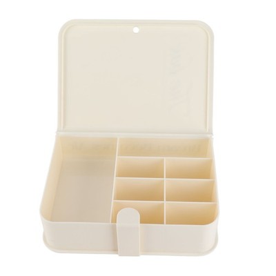 Desktop Storage Box Multi Compartments Plastic Simple Data Cable Organizer SET