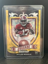 2021 Prizm Draft Picks Jaylen Waddle Crusade Gold Ice Prizm Rookie Card RC #169