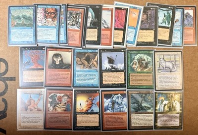 25 • MTG Magic the Gathering Cards Lot 1995 Vintage • White Black ...