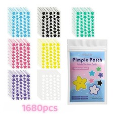 280/1120/1680pcs Seven Color Star Pimple Patches Invisible Hydrocolloid Acne Dot