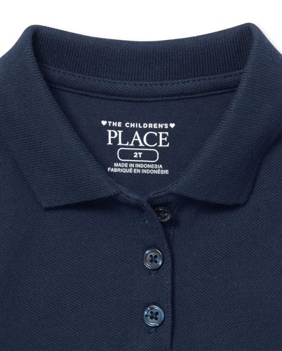 girls And Toddler Short Sleeve Picque Polo School Uniform Dress, Tidal Single... - Picture 2 of 4