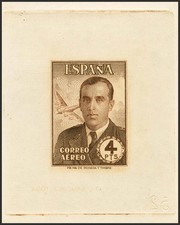 Spain. Spanish State Airmail. (*) MNG 991P. 1945. 4 pts brown. TEST