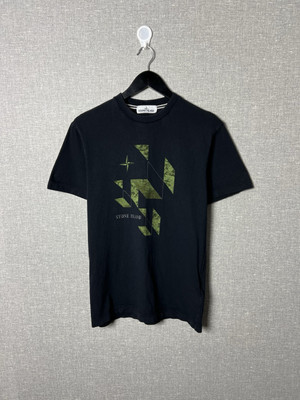 Stone Island SI Back Big Logo T-Shirt Herren Gr.M Kurzarm Tee