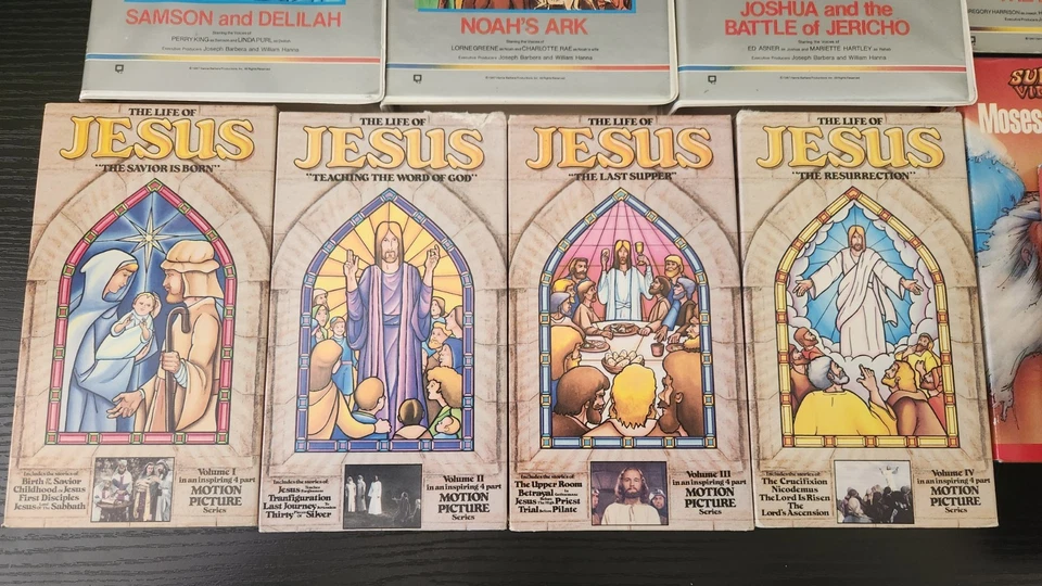 VHS Lot 13 Christian Catholic Movies The Life of Jesus Greatest Adventure CS VTG - Image 2 of 4